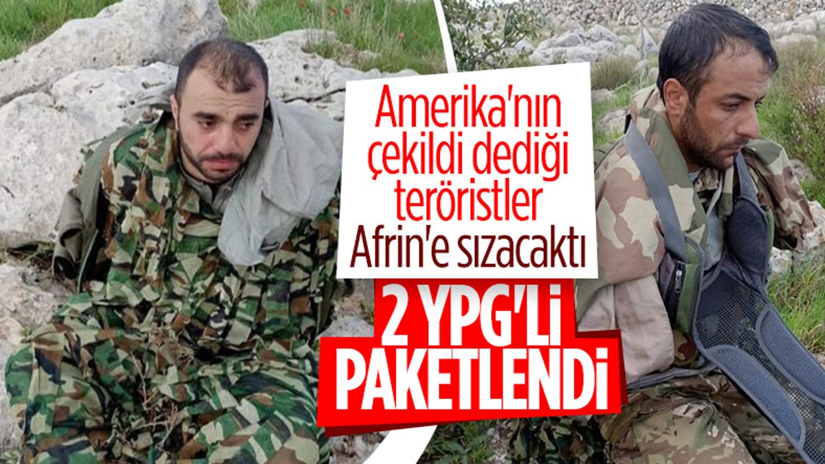 Afrin'e sızmaya çalışan 2 YPG'li terörist yakalandı