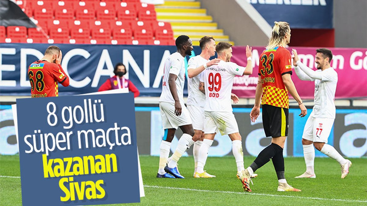 8 gollü çılgın maçta Sivasspor, Göztepe'yi mağlup etti
