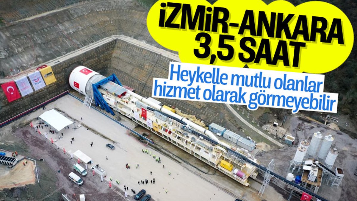 Ankara-İzmir Hızlı Tren Hattı'nda tünel kazımı başladı