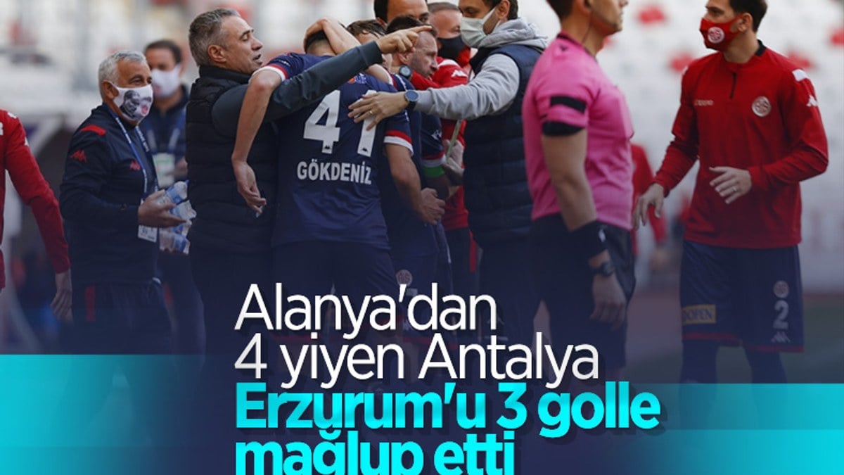 Antalyaspor, BB Erzurum'u 3 golle mağlup etti
