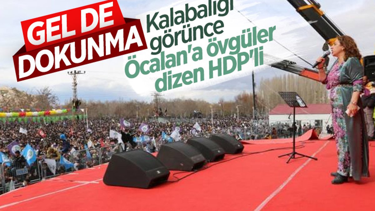 HDP'li Saliha Aydeniz'den teröristbaşı Abdullah Öcalan'a övgüler