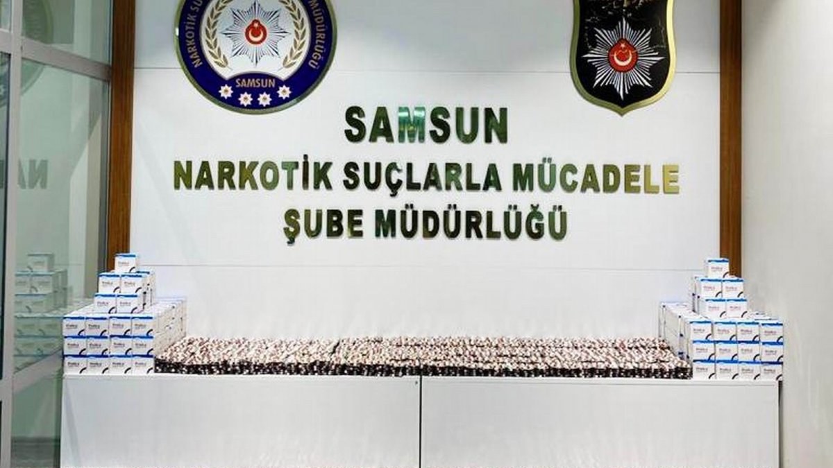 Samsun'da 16 bin 821 adet uyuşturucu hap ele geçirildi