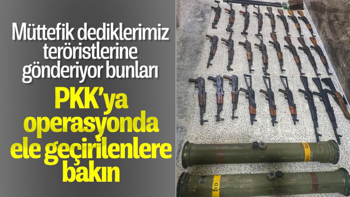 Suriyede teröristlere ait 2 TOW füzesi, 24 Kalaşnikof ele geçirildi