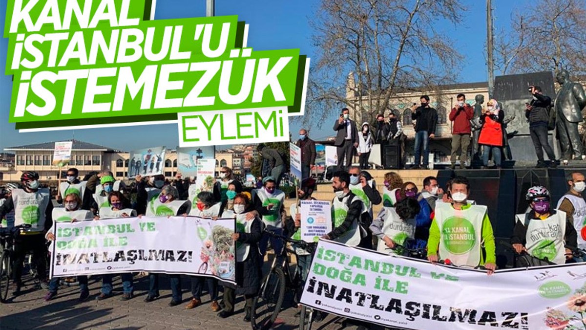 Kadıköyde Kanal İstanbula karşı eylem düzenlendi
