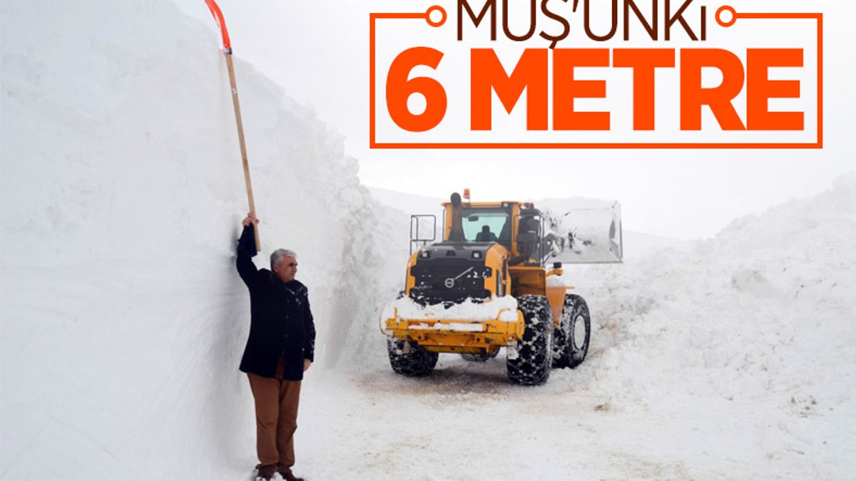 Muş'ta kar kalınlığı 6 metreye ulaştı