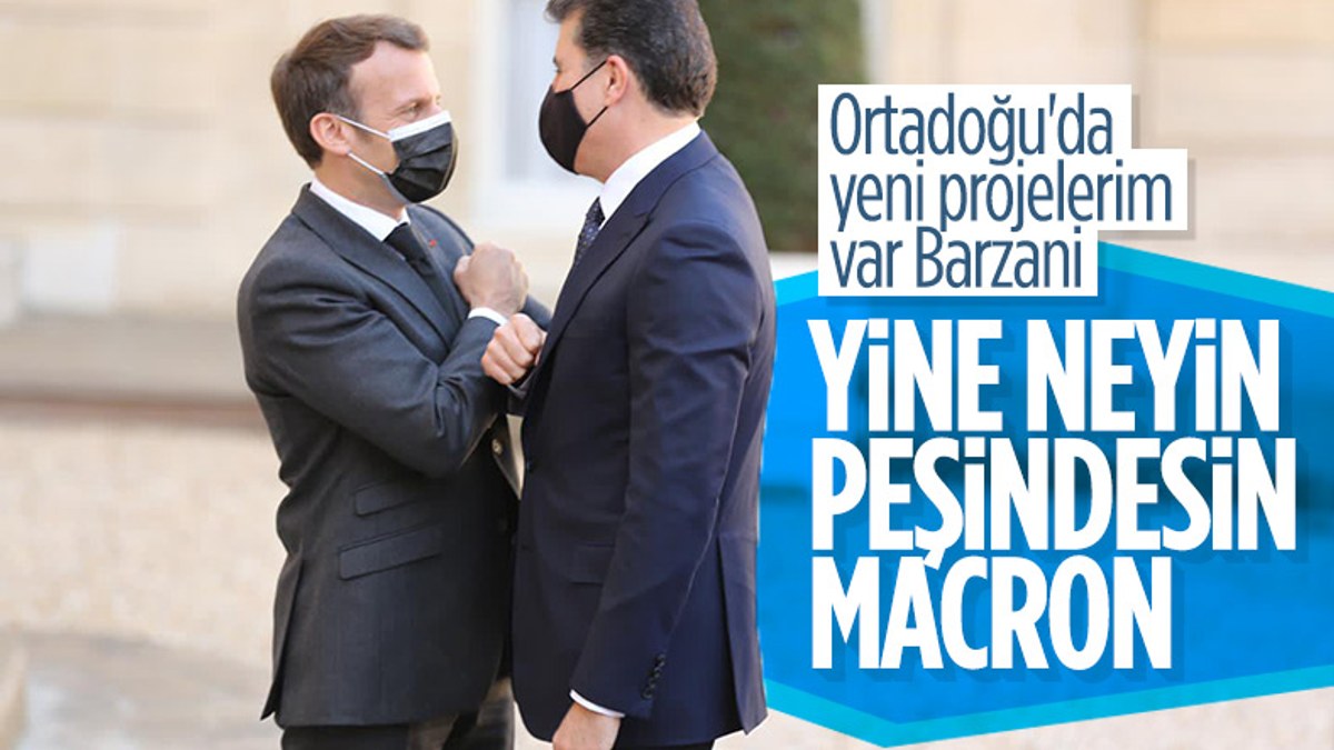 Macron ve Barzani Paris'te bir araya geldi