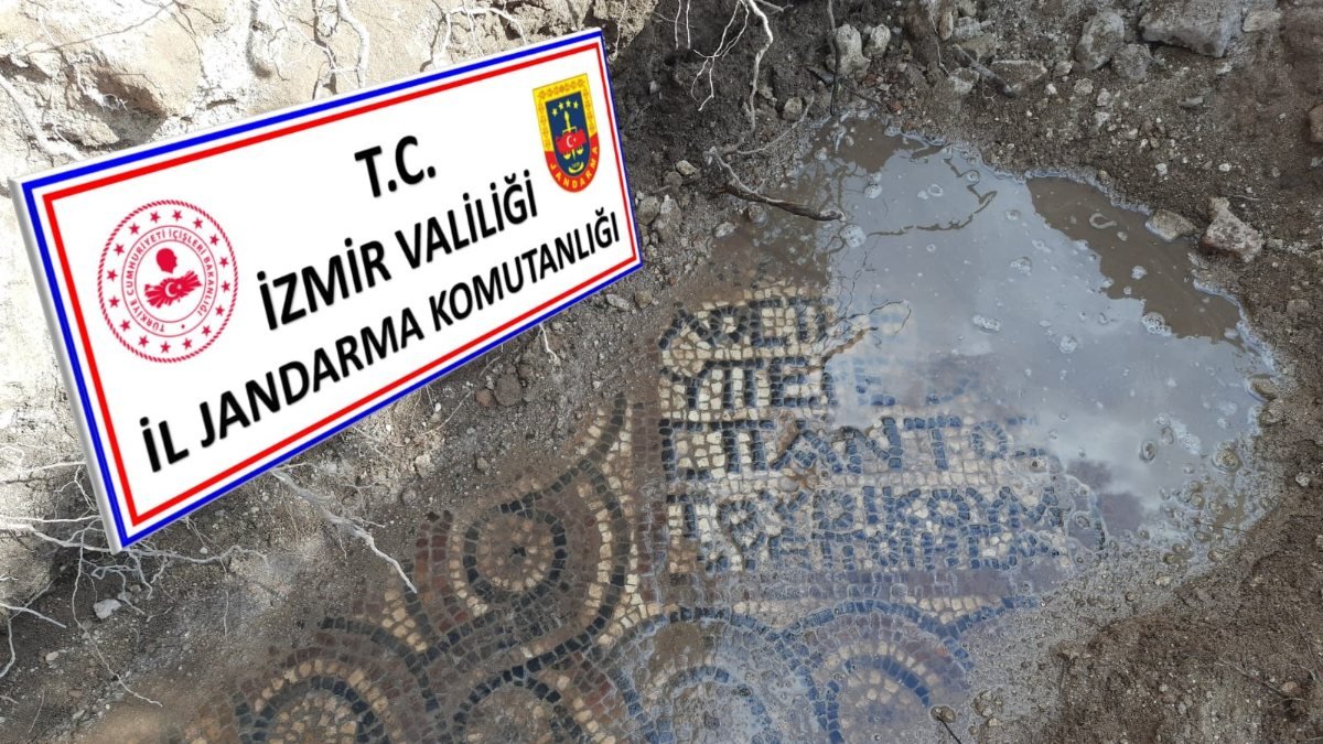 İzmir'de kaçak kazıda 1500 yıllık mozaik ve manastır bulundu