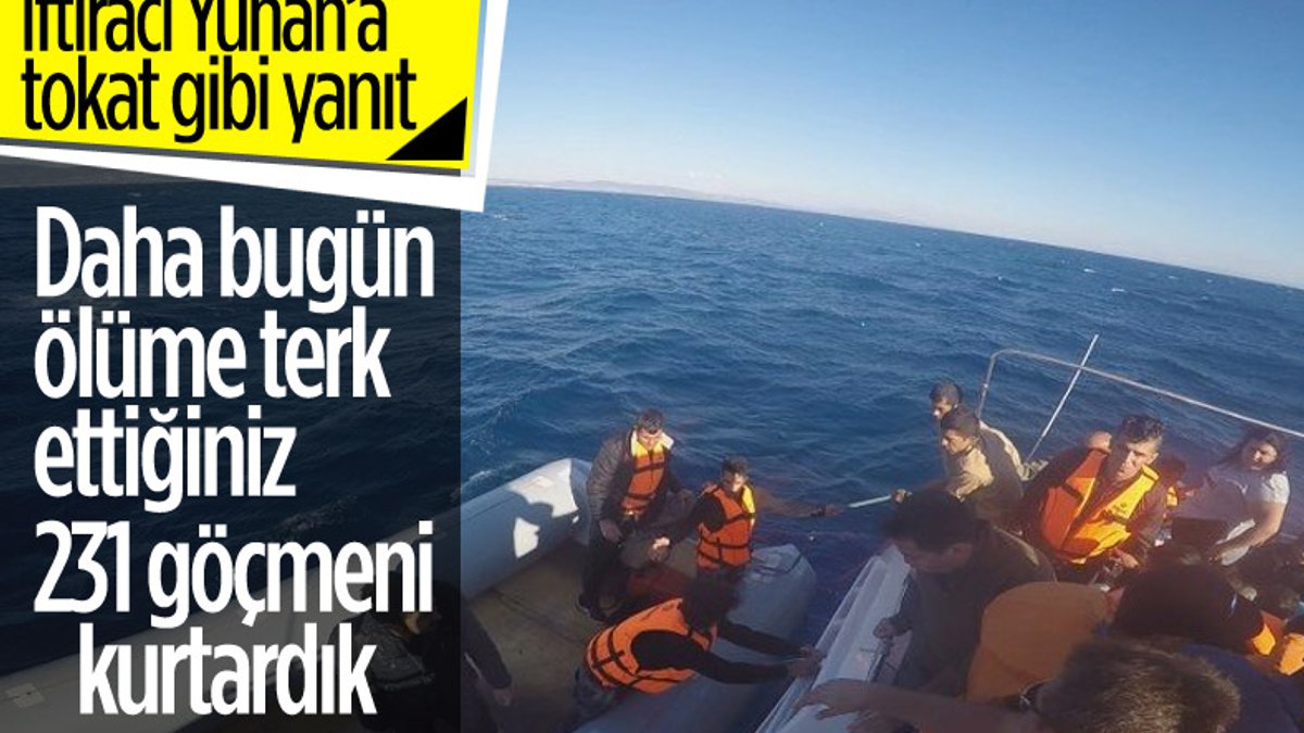 Türkiye'yi suçlayan Yunanistan'a yanıt: Ölüme terk ettiğiniz göçmenleri biz kurtardık