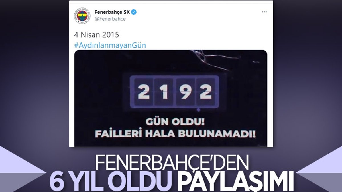Fenerbahçe'den 4 Nisan paylaşımı