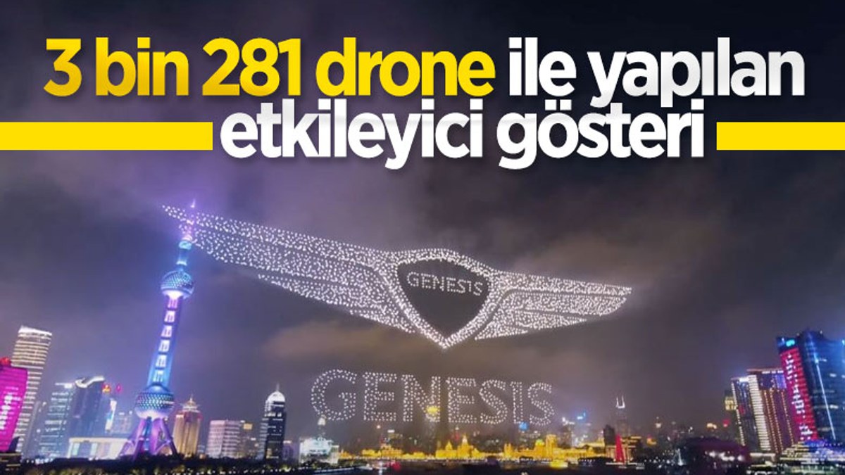Genesis'in 3 bin 281 drone ile yaptığı muhteşem gösteri