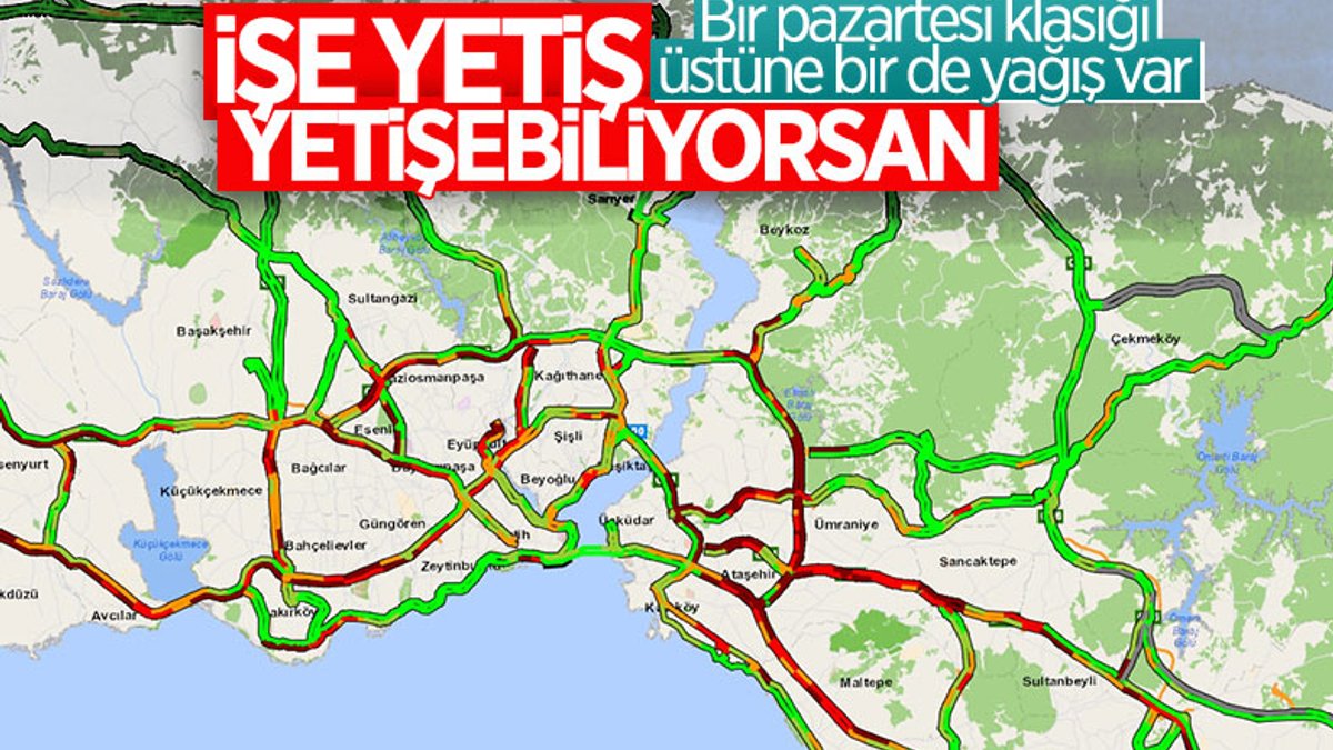 İstanbul'da yağmur etkili oluyor: Trafik erken başladı