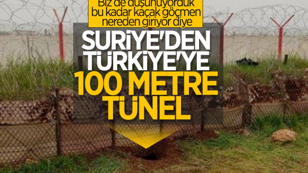 Suriye’den kazılmış 100 metre uzunluğunda tünel tespit edildi
