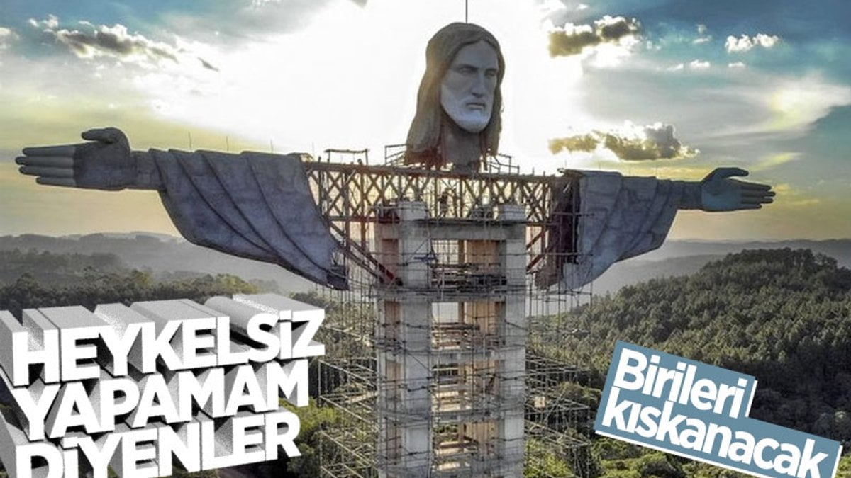 Brezilya'da 'Kurtarıcı İsa' heykeli yapılıyor