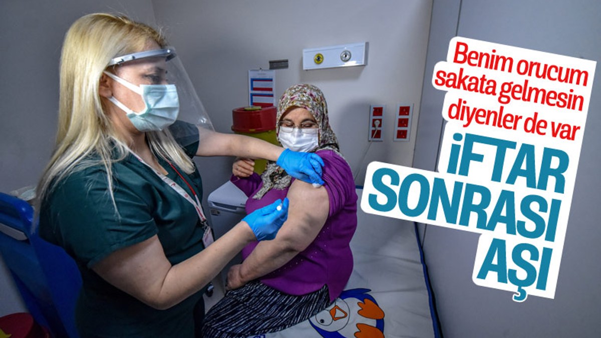 Antalya'da iftarını yapan aşı olmaya gitti