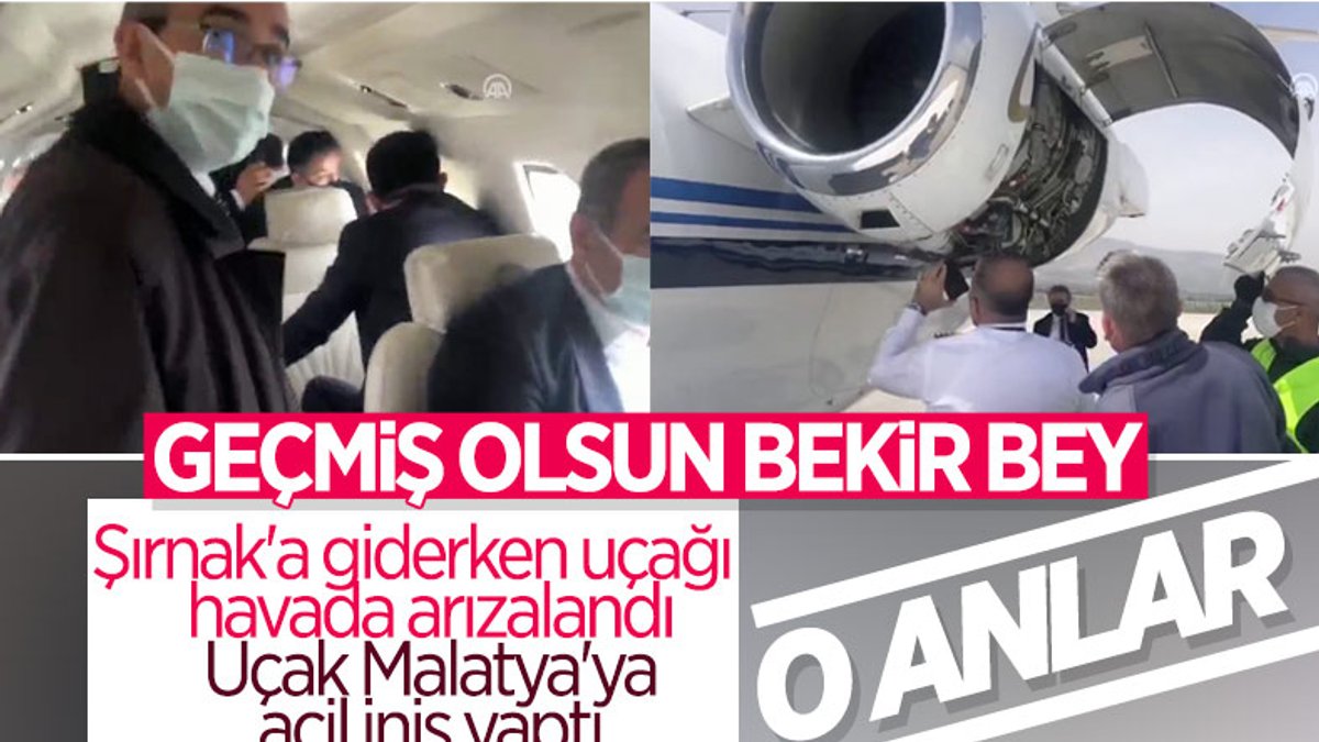 Bakan Bekir Pakdemirli'nin uçağı havada arızalandı