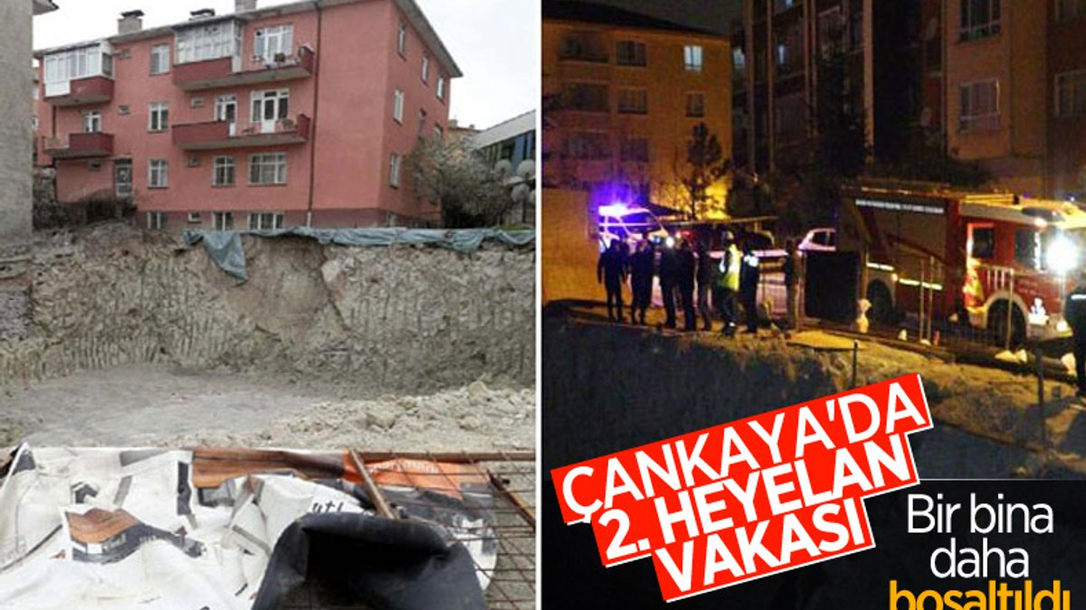 Ankara'da toprak kayması nedeniyle bir apartman tahliye edildi