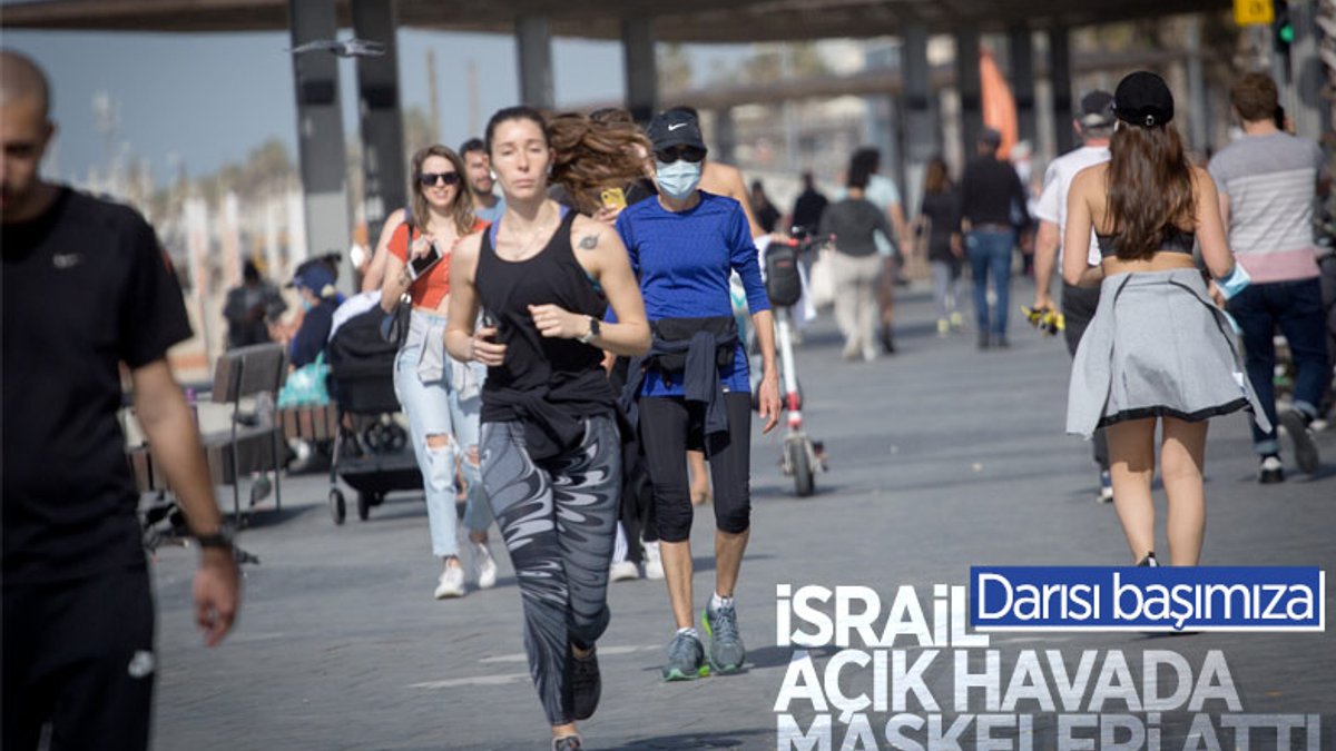 İsrail'de açık havada maske zorunluluğu kaldırıldı