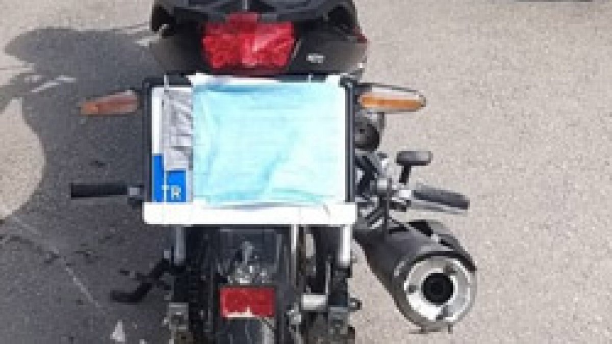 Bursa'da maskeyi motosikletinin plakasına takan sürücüye ceza