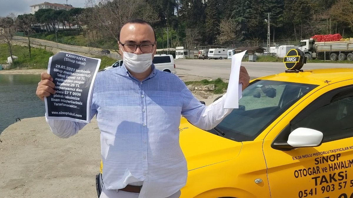 Pandemide indirim yapan Sinoplu taksiciye ceza