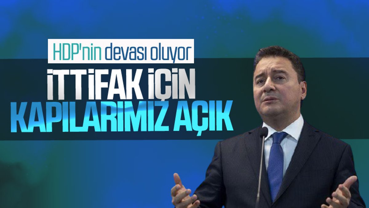 Ali Babacan'dan ittifak açıklaması: HDP'ye kapılarımız açık