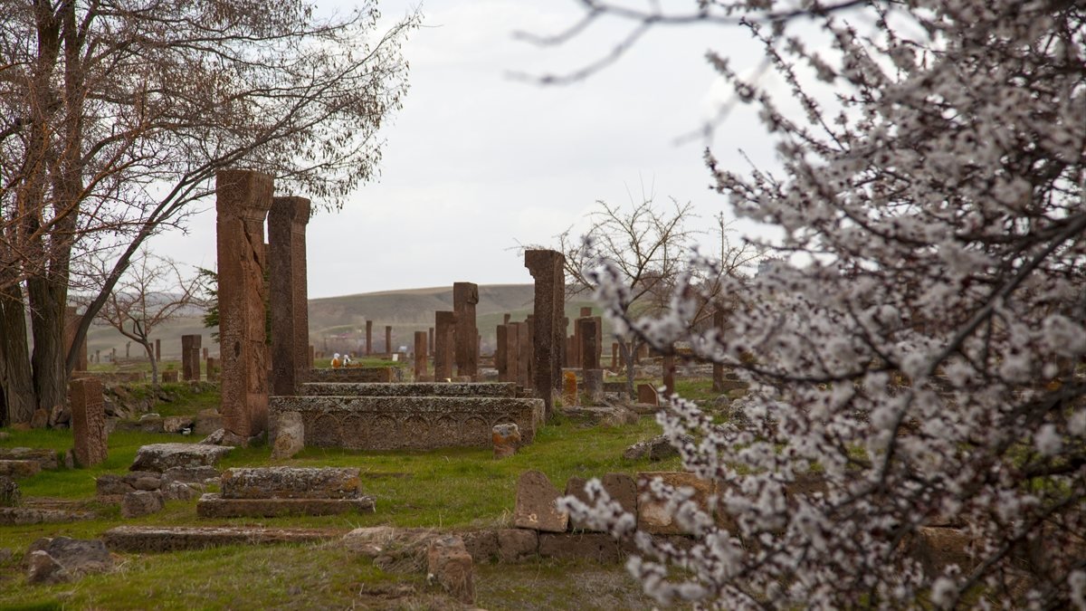 Ahlat Selçuklu Mezarlığı'nda 100 mezar taşı daha ayağa kaldırılacak
