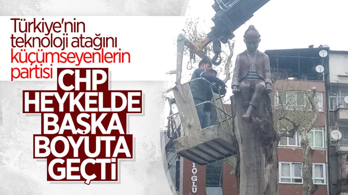 CHP’li Gemlik Belediyesi’nden Keloğlan heykeli