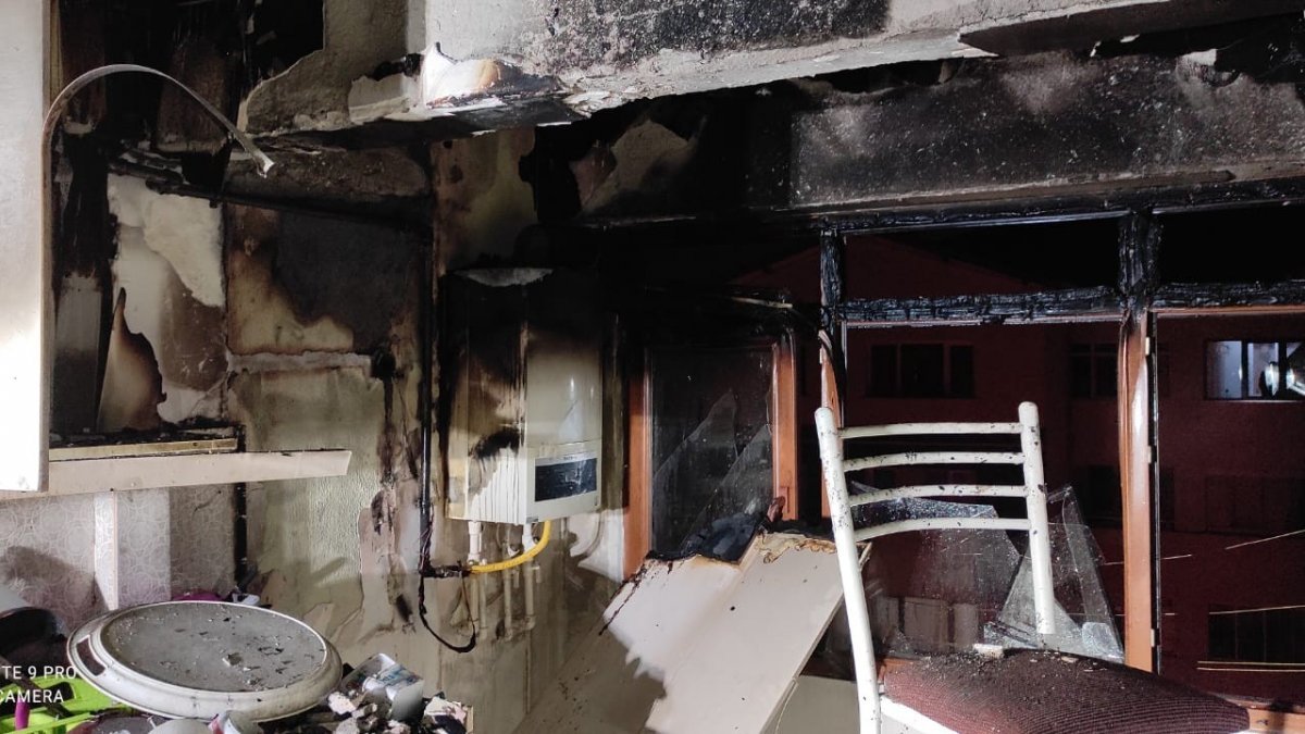 Ankara’da mutfakta başlayan yangın korkuttu