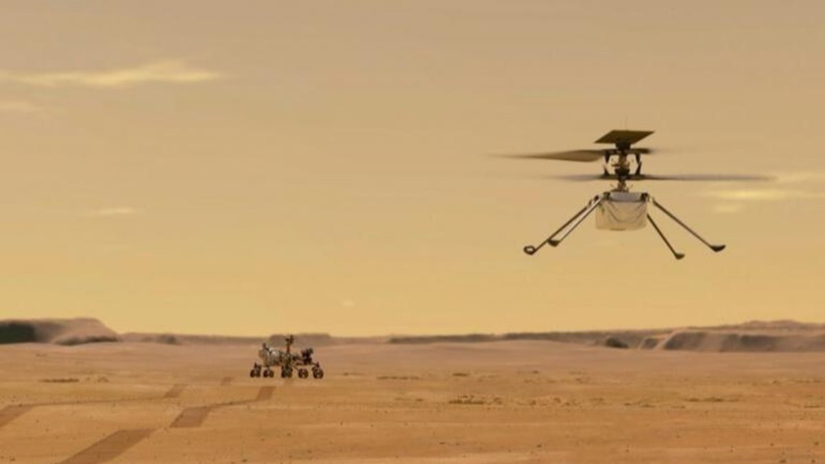 Mars helikopterinin havadan çektiği ilk fotoğraf paylaşıldı