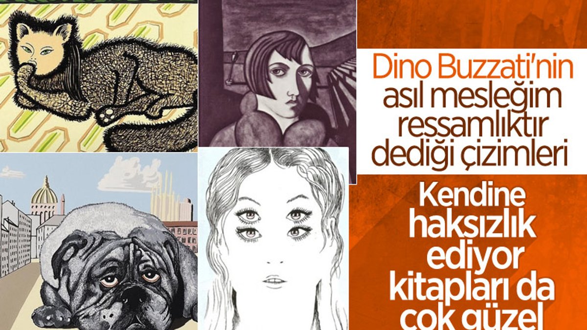 Disegni magistrali dello scrittore italiano Dino Buzzati