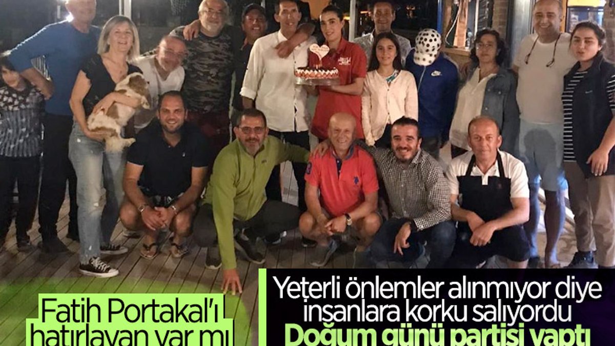 Fatih Portakal'dan tepki çeken doğum günü partisi