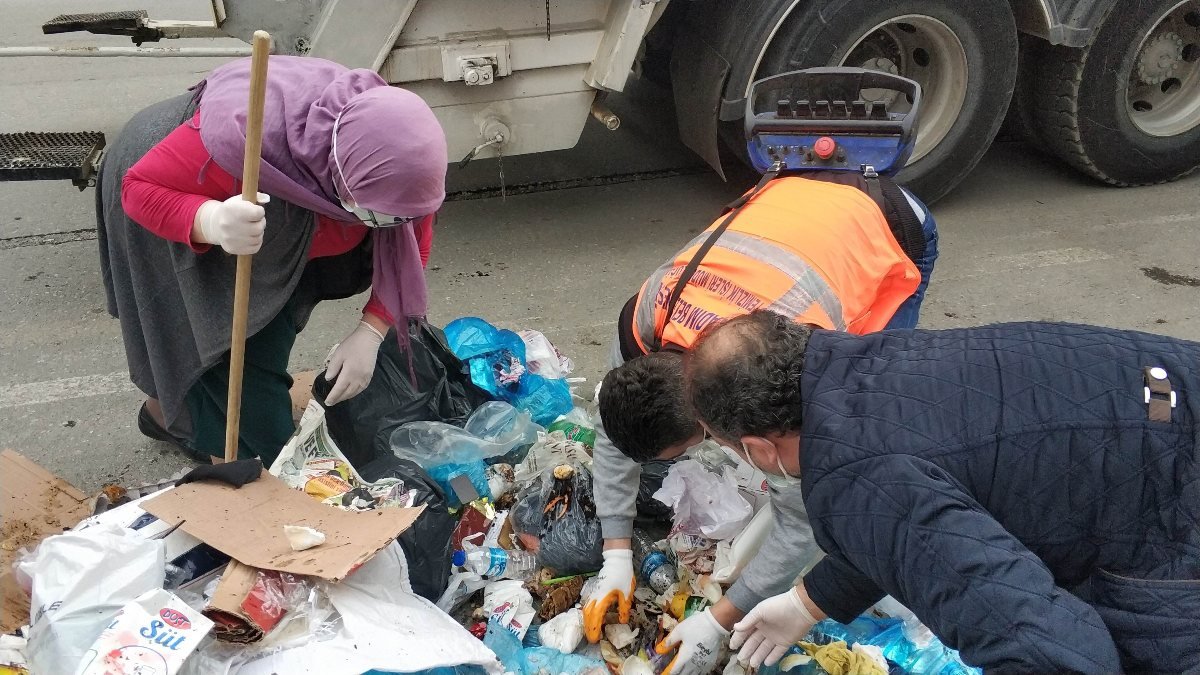Samsun'da pırlanta yüzükleri yanlışlıkla çöpe attı