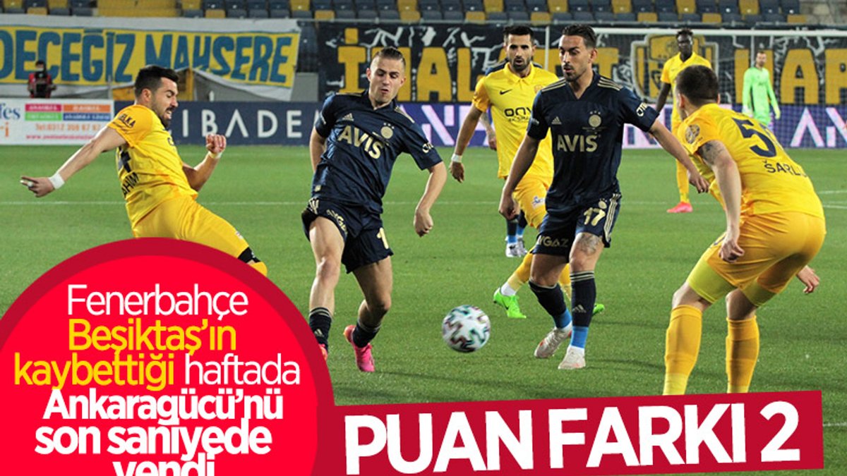 Fenerbahçe, Ankaragücü'nü son dakika golüyle yendi