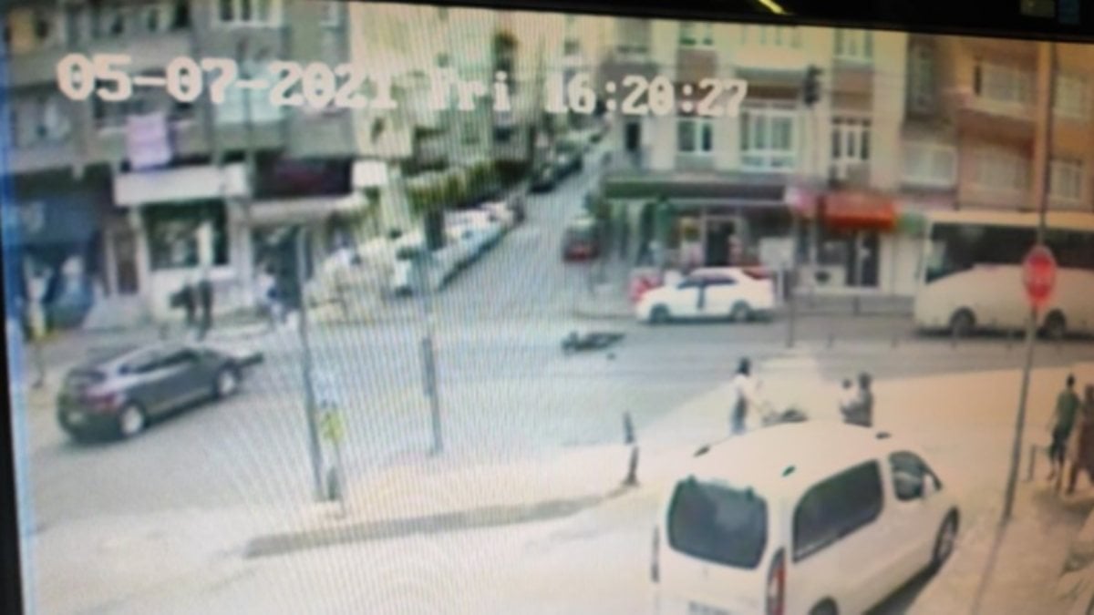 Güngören'de feci motosiklet kazası kamerada