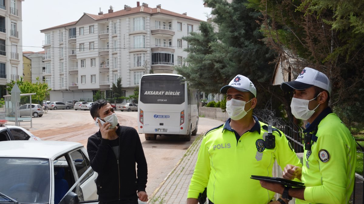 Aksaray'da polisten kaçan şahıs yakalanınca 'helal olsun' dedi