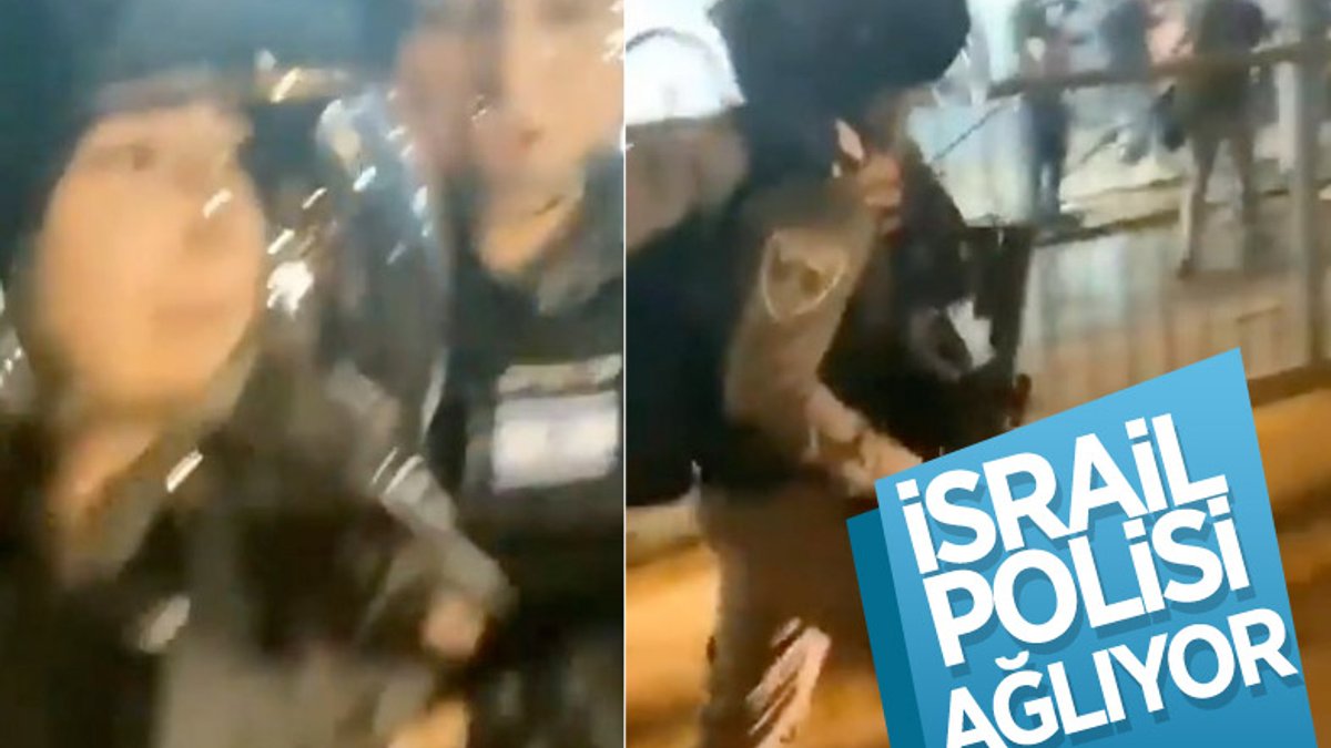 Filistinlilere müdahale eden İsrailli kadın polis ağladı