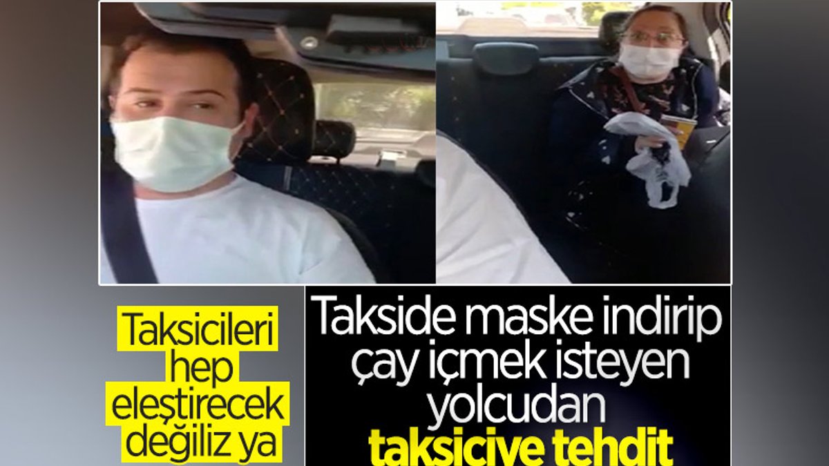 Kadıköy’de çay içen müşteriden taksiciye tehdit