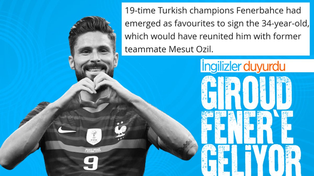İngiliz basını: Giroud Fenerbahçe'yle anlaştı