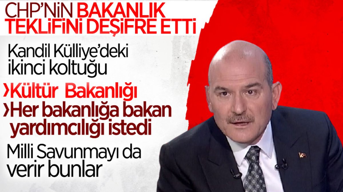 Süleyman Soylu: CHP Kandil'in istediği bakanlıkları HDP'ye verecek