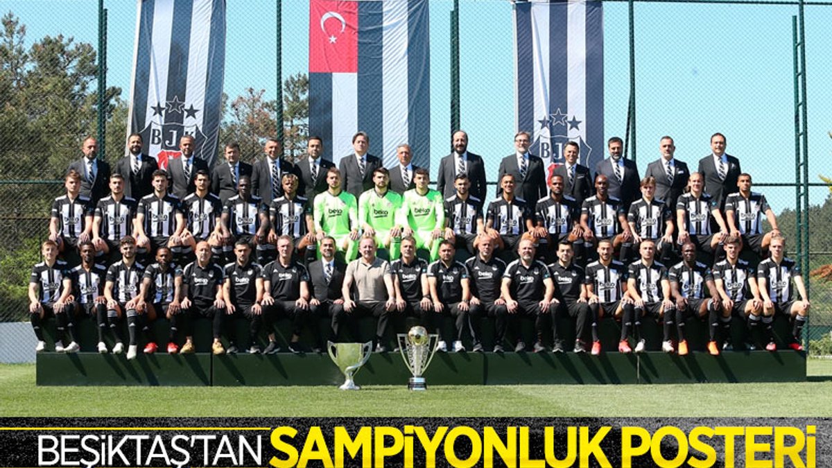 Beşiktaş, şampiyonluk için poster çekimi düzenledi