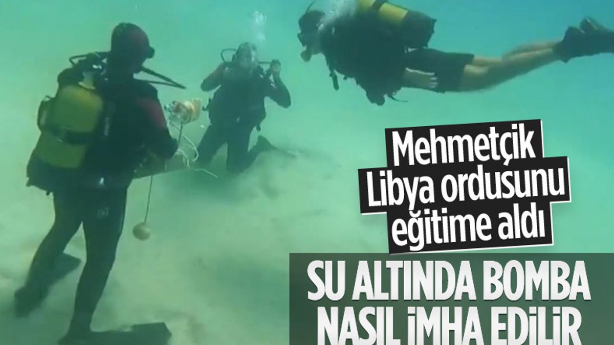 Mehmetçik, Libya'da su altında mühimmat eğitimi verdi