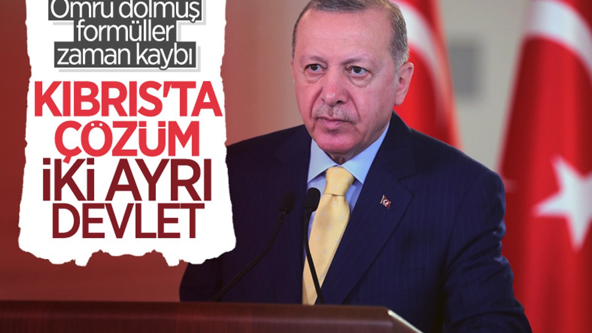 Cumhurbaşkanı Erdoğan: Kıbrıs'ta iki ayrı devlet olmalı