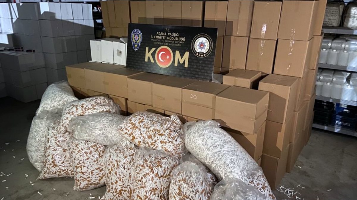 Adana’da 6,4 milyon kaçak makarona el koyuldu