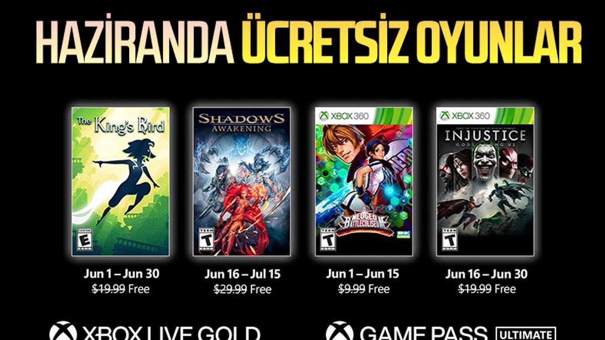 Xbox Live Gold abonelerine haziranda sunulacak ücretsiz oyunlar