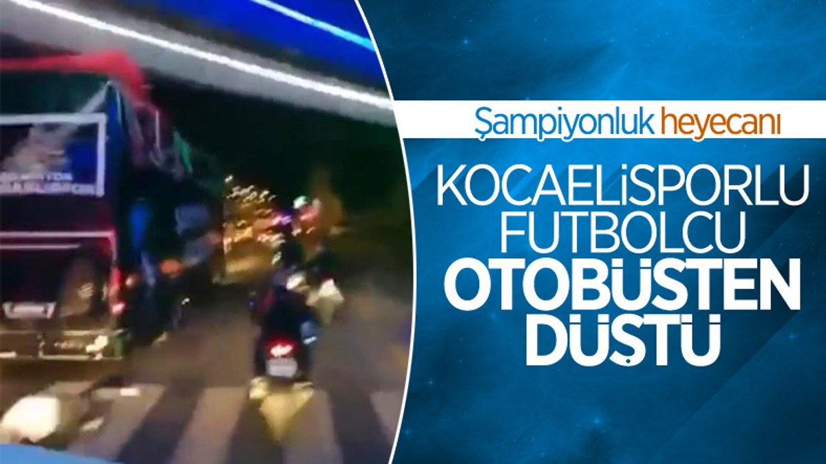 Kocaelispor şampiyonluk turunda bir futbolcu otobüsten düştü