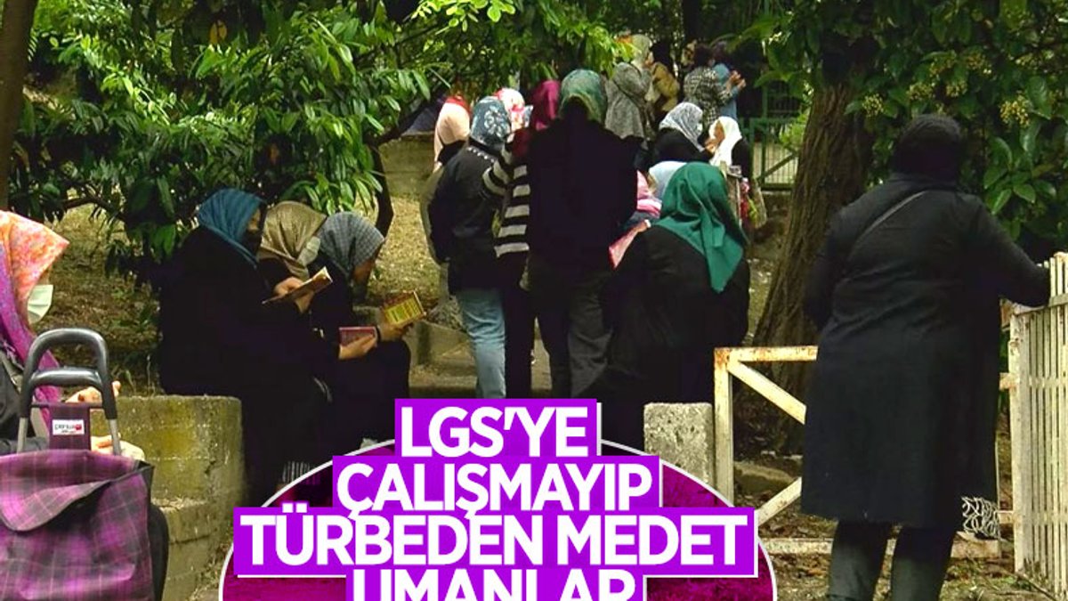 İstanbul'da LGS öncesi Zuhuratbaba Türbesi'ne akın ettiler