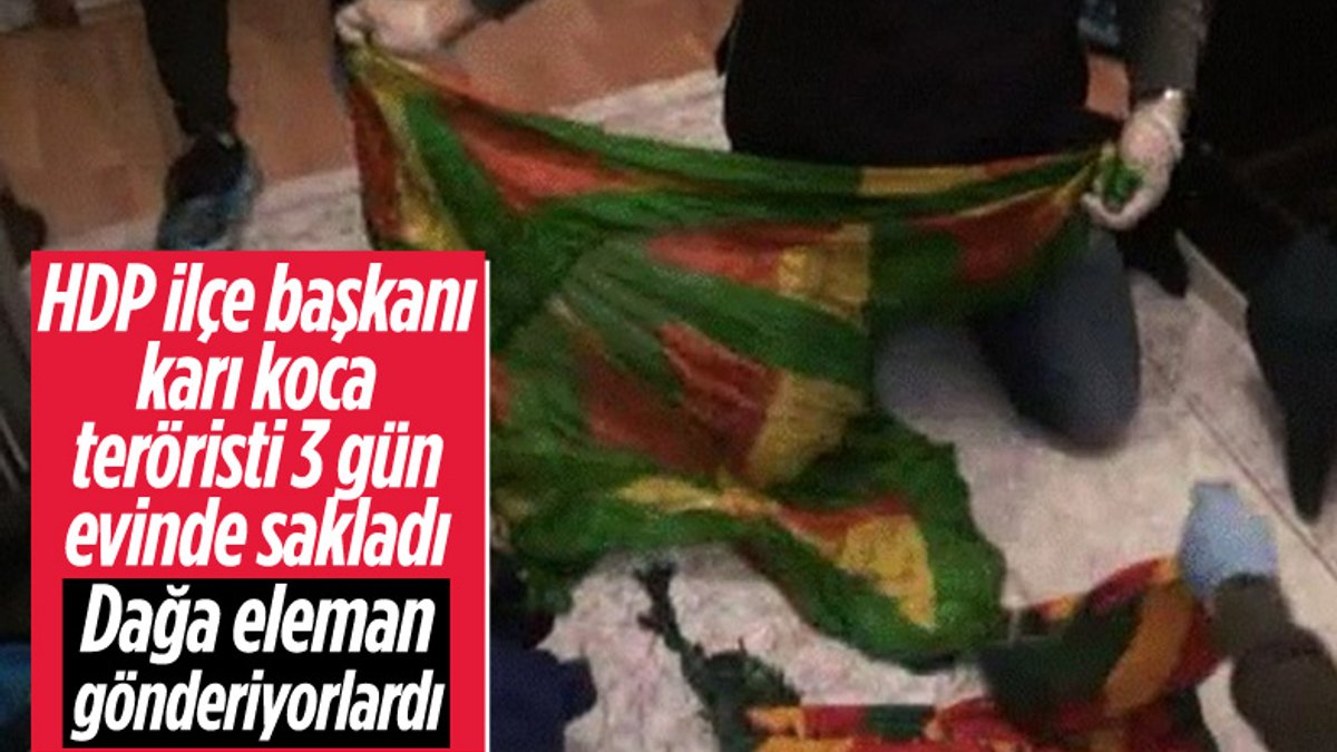 HDP’li ilçe başkanı çift, PKK’lı teröristi evinde sakladı