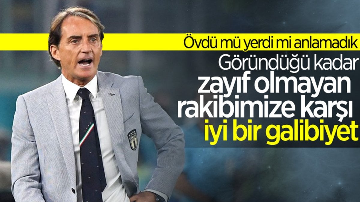 Mancini: Çok iyi oynadık, Türkiye'yi oynatmadık