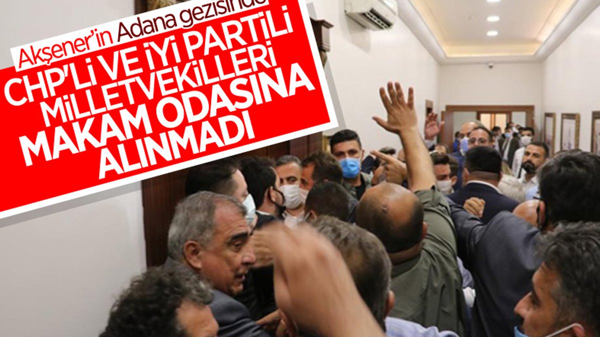 İyi Partililerin ve CHP'lilerin makam odasına girme mücadelesi