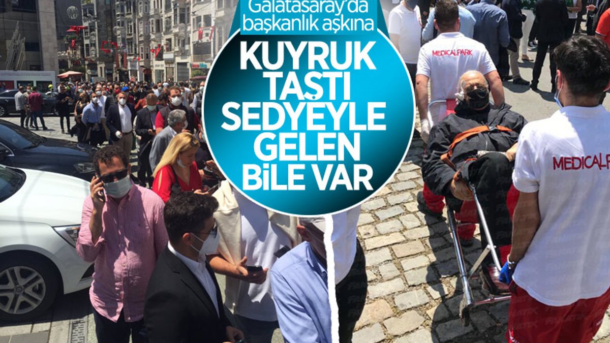 Galatasaray'da seçim kuyruğu İstiklal Caddesi'ne taştı