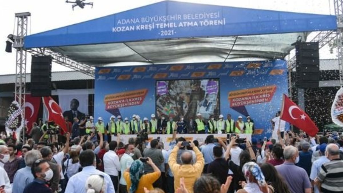 Adana'da 10 belediye başkanıyla kreş temel atma töreni